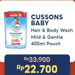 Promo Harga Cussons Baby Hair & Body Wash Mild Gentle 400 ml - Indomaret