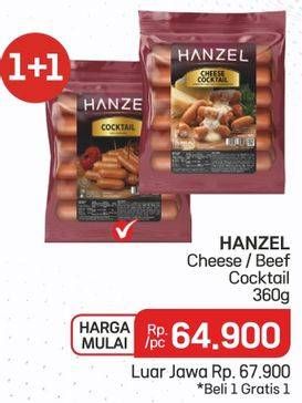 Promo Harga Hanzel Beef Cocktail Cheese 360 gr - Lotte Grosir