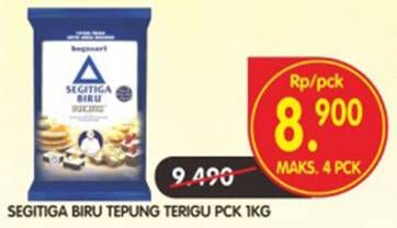 Promo Harga Bogasari Tepung Terigu Segitiga Biru 1 kg - Superindo