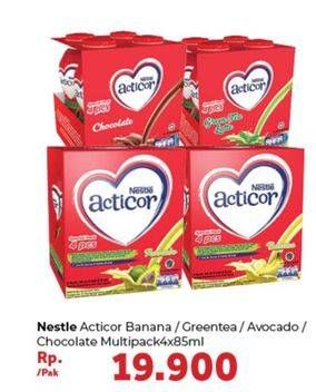 Promo Harga NESTLE Acticor Banana, Green Tea, Avocado, Chocolate 4 pcs - Carrefour
