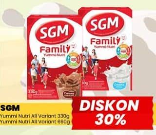 Promo Harga SGM Family Yummi Nutri Creamy All Variants 330 gr - Yogya