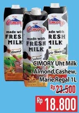 Promo Harga Cimory Susu UHT Almond, Cashew, Marie Biscuits 1000 ml - Hypermart