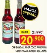 Promo Harga Cap Bangau Syrup Cocopandan, Pisang Ambon 620 ml - Superindo