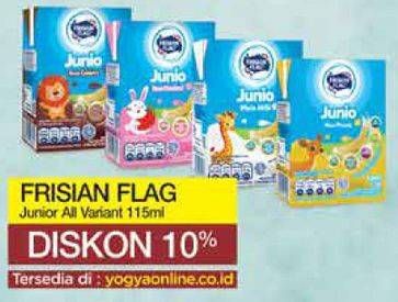 Promo Harga FRISIAN FLAG Susu UHT Junio All Variants 110 ml - Yogya