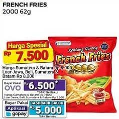 Promo Harga Siantar Top FRENCH FRIES 2000 Kentang Goreng 62 gr - Alfamart