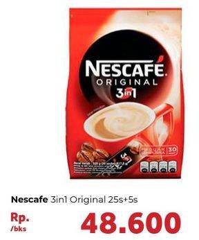 Promo Harga Nescafe Original 3 in 1 per 30 sachet 17 gr - Carrefour
