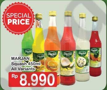 Promo Harga MARJAN Syrup Squash All Variants 450 ml - Hypermart