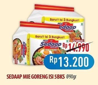 Promo Harga Sedaap Mie Goreng Original per 5 pcs 90 gr - Hypermart