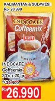 Promo Harga Indocafe Coffeemix 3in1 30 pcs - Indomaret