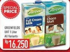 Promo Harga GREENFIELDS UHT All Variants 1000 ml - Hypermart