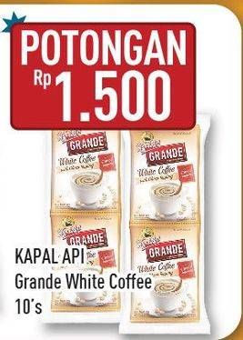 Promo Harga Kapal Api Grande White Coffee per 10 sachet - Hypermart