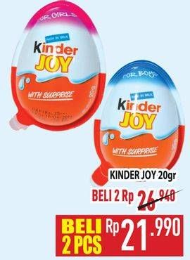 Promo Harga Kinder Joy Chocolate Crispy 20 gr - Hypermart