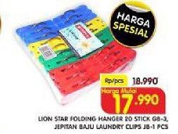 Promo Harga LION STAR Folding Hanger/LION STAR Jepitan Baju  - Superindo