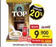 Promo Harga Top Coffee Kopi Susu per 10 sachet 31 gr - Superindo