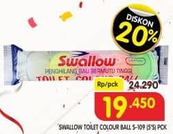 Promo Harga Swallow Naphthalene Toilet Colour Ball S-109 5 pcs - Superindo