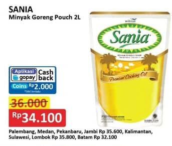 Promo Harga Sania Minyak Goreng 2000 ml - Alfamart