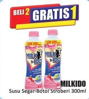 Promo Harga Milk Ido Susu Segar Strawberry 300 ml - Hari Hari