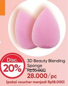Promo Harga BE YOU TIFUL 3D Beauty Blending Pink 1 pcs - Guardian