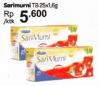 Promo Harga Sariwangi Teh Sari Murni per 25 pcs 1 gr - Carrefour