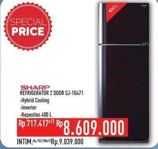 Promo Harga SHARP SJ-IG471PG | Refrigerator 2 Door  - Hypermart