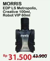 Promo Harga MORRIS EDP Metropolis, Crative 100ml, Robot VUP 60ml  - Alfamart
