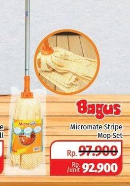 Promo Harga BAGUS Micromate Stripe Mop Set 1 pcs - Lotte Grosir