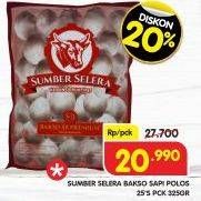 Promo Harga Sumber Selera Bakso Sapi Polos 25 pcs - Superindo