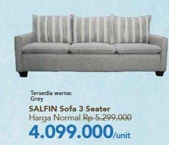 Promo Harga Salfin Sofa 3 Seater  - Carrefour
