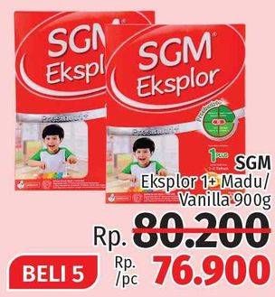 Promo Harga SGM Eksplor 1+ Susu Pertumbuhan Madu 900 gr - LotteMart