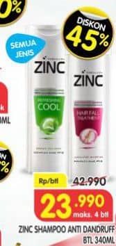 Promo Harga Zinc Shampoo All Variants 340 ml - Superindo
