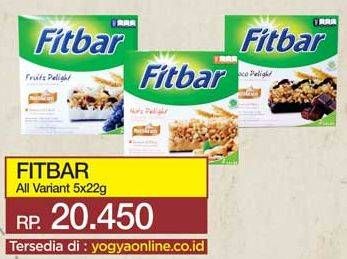 Promo Harga FITBAR Makanan Ringan Sehat All Variants per 5 pcs 22 gr - Yogya