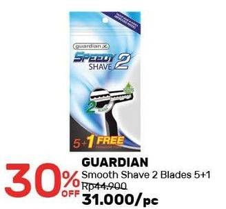 Promo Harga GUARDIAN Smooth Shave 2 Blades 6 pcs - Guardian