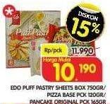 Promo Harga EDO Puff Pastry Sheets/Pizza Base/Pancake Original  - Superindo