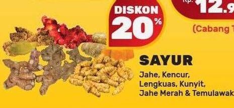 Promo Harga SAYUR Jahe/ Kencur/ Lengkuas/ Kunyit/ Jahe Merah/ Temulawak  - Yogya