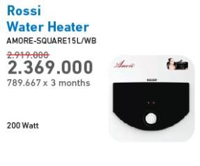 Promo Harga ROSSI Water Heater RA 15SQ Amore Square Series  - Electronic City