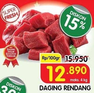 Promo Harga Daging Rendang Sapi per 100 gr - Superindo