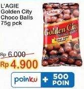 Promo Harga LAGIE Golden City Chocolate Balls 75 gr - Indomaret