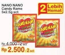 Promo Harga NANO NANO Candy 5 pcs - Indomaret