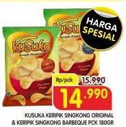 Promo Harga Kusuka Keripik Singkong Original, Barbeque 180 gr - Superindo
