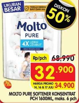 Promo Harga Molto Softener Ultra Pure 1600 ml - Superindo