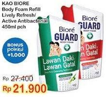 Promo Harga BIORE Guard Body Foam Active Antibacterial, Lively Refresh 450 ml - Indomaret