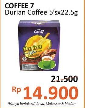 Promo Harga Coffee7 Durian per 5 sachet - Alfamidi