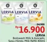 Promo Harga Lervia Sabun Cair Susu  Original, Plus Avocado, Plus Honey 400 ml - Alfamidi