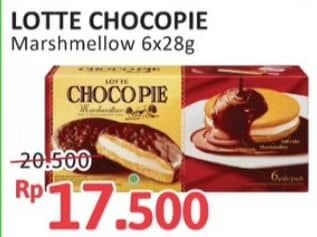 Promo Harga Lotte Chocopie Marshmallow per 6 pcs 28 gr - Alfamidi