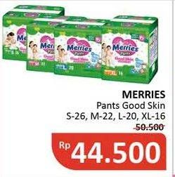 Promo Harga Merries Pants Good Skin M22, L20, S26, XL16 16 pcs - Alfamidi