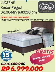 Promo Harga ELITE Lucerne Complete Bed Set 160x200cm  - COURTS
