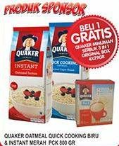 Promo Harga Quaker Oatmeal Biru, Merah 800 gr - Superindo