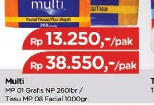 Promo Harga MULTI Facial Tissue 1000 gr - TIP TOP