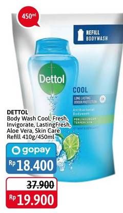 Promo Harga DETTOL Body Wash Cool, Fresh, Invigorate, Lasting Fresh, Moisture Aloe Vera Avocado, Skincare 410 ml - Alfamidi