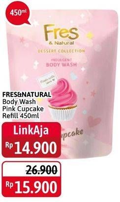 Promo Harga FRES & NATURAL Body Wash Dessert Collection Pink Cupcake 450 ml - Alfamidi